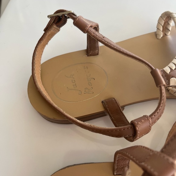 Jack Rogers sandals size 8, brown and white leather - Picture 5 of 14